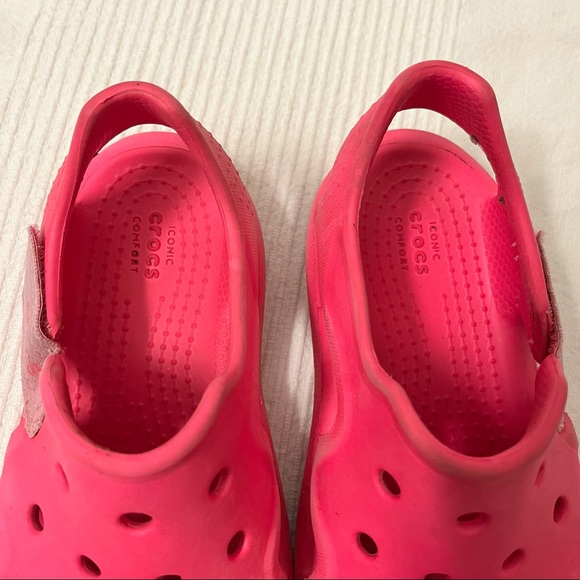 Crocs Swiftwater Wave 204021-676 Pink Clogs, size child toddler youth girls 12 - Picture 5 of 6